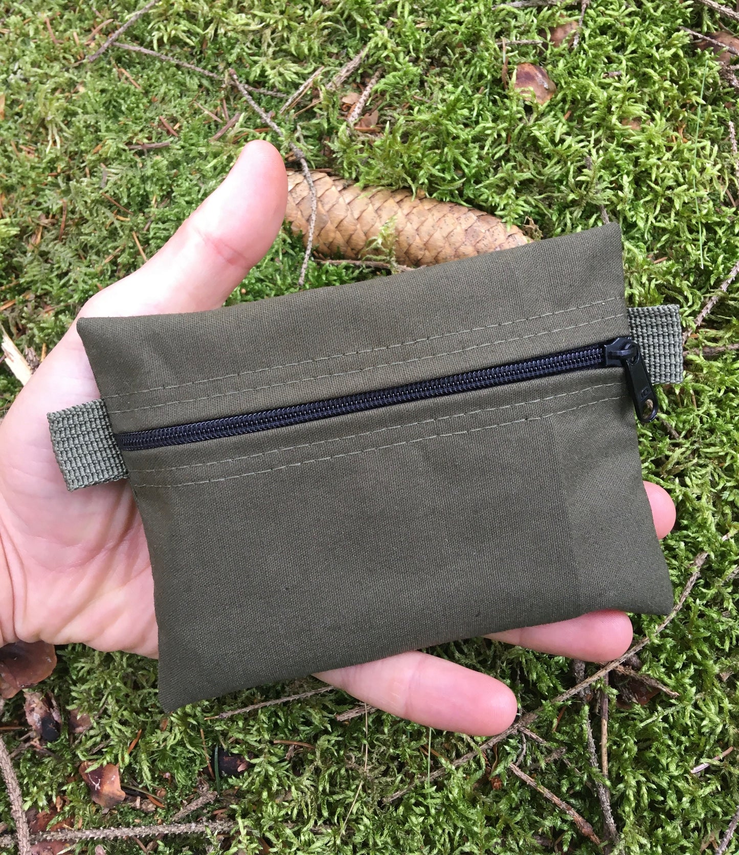 Bushcraft Pouch Survival Outdoor Camping Canvas Baumwolle EDC Olivgrün wasserdicht YKK