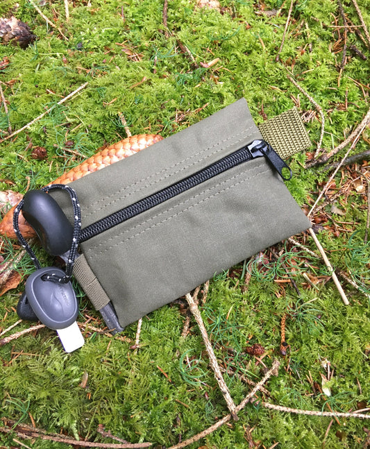 Bushcraft Tinder Pouch Firesteel Canvas Baumwolle EDC Olivgrün wasserdicht YKK