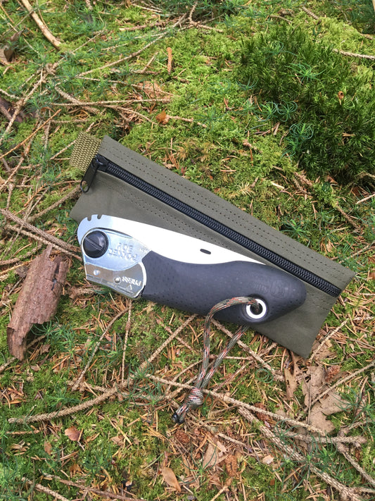 Transporttasche für Silky Pocketboy 130 Klappsäge Canvas Baumwolle Olivgrün wasserdicht YKK