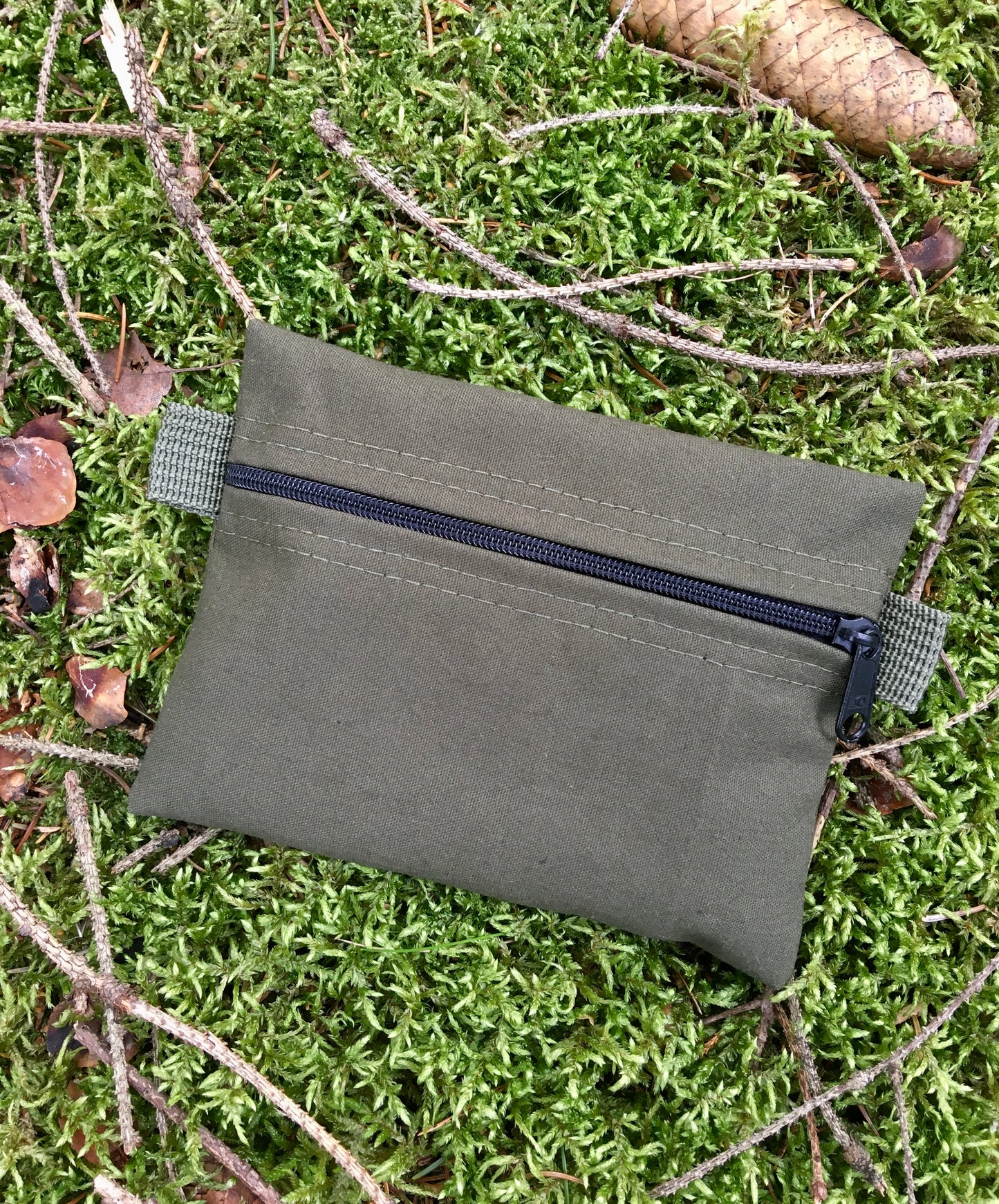 Bushcraft Pouch Survival Outdoor Camping Canvas Baumwolle EDC Olivgrün wasserdicht YKK