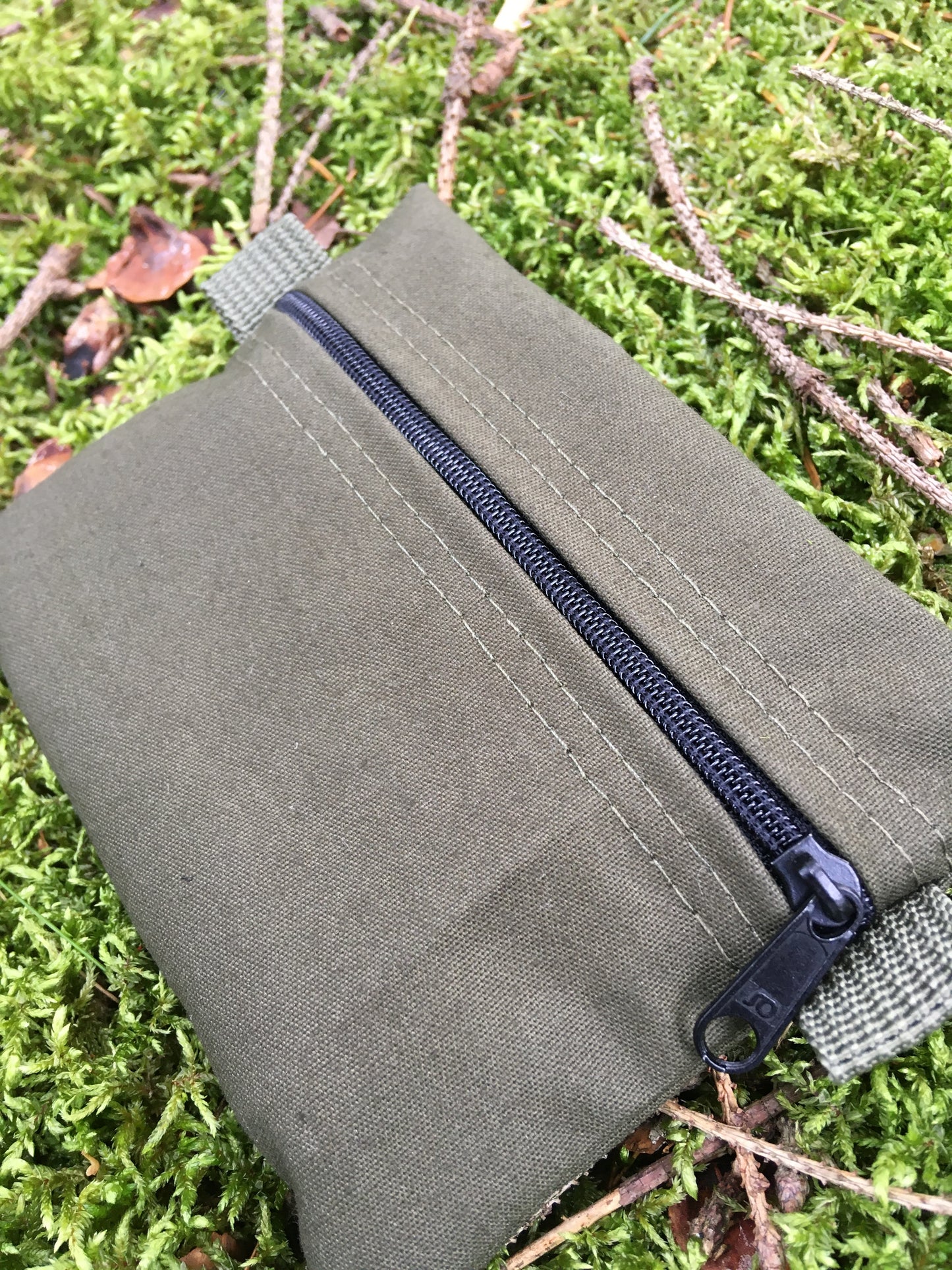 Bushcraft Pouch Survival Outdoor Camping Canvas Baumwolle EDC Olivgrün wasserdicht YKK