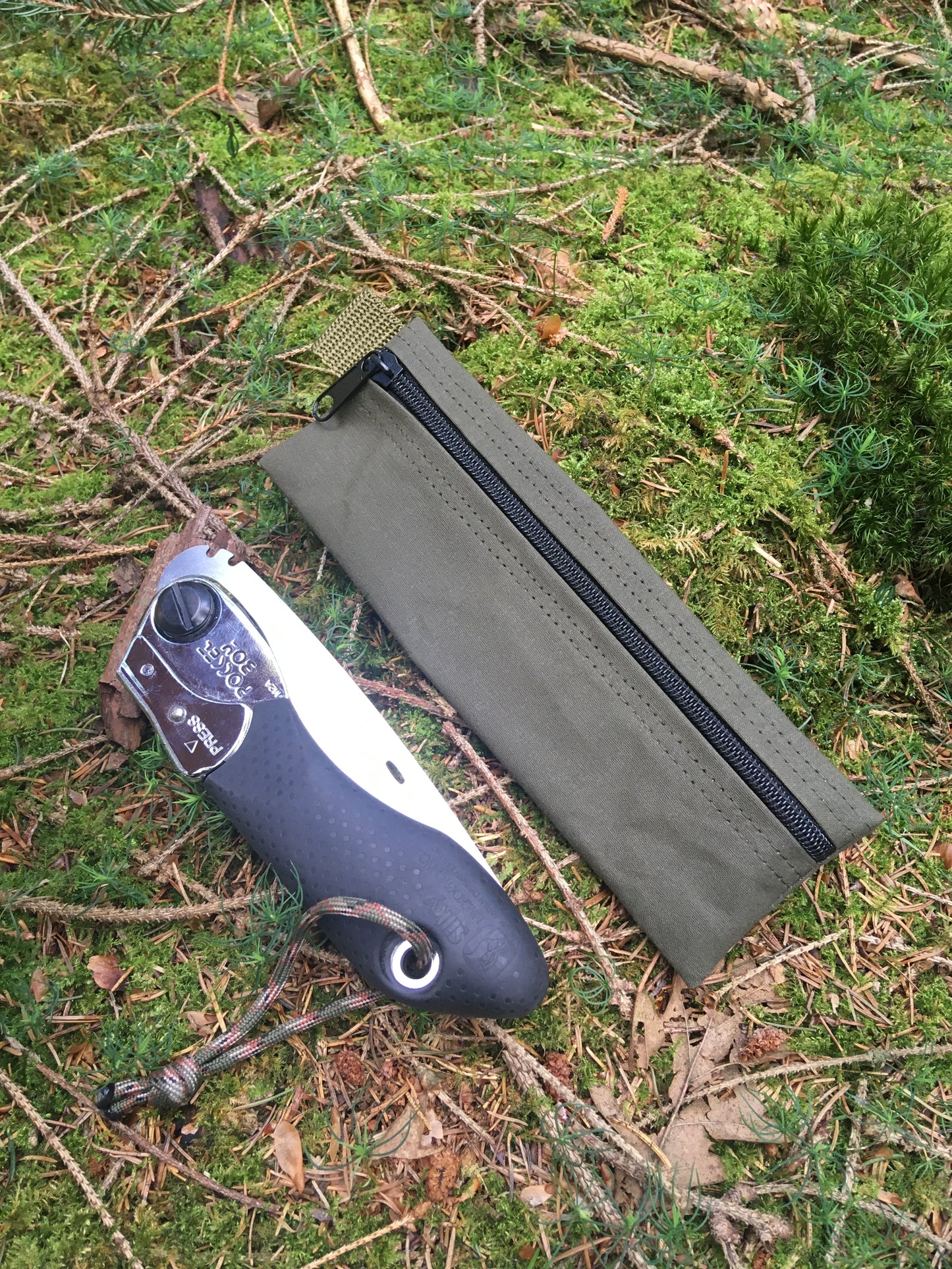 Transporttasche für Silky Pocketboy 130 Klappsäge Canvas Baumwolle Olivgrün wasserdicht YKK