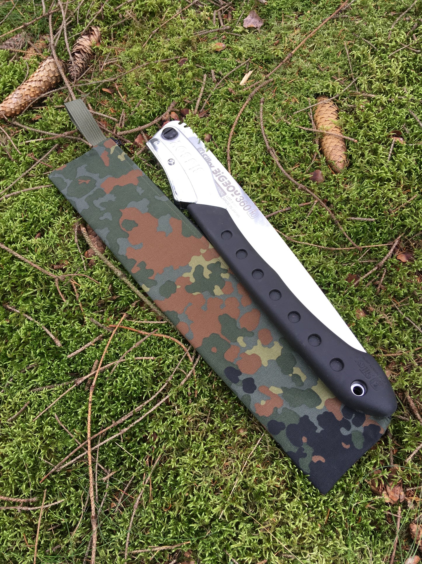 Transporttasche für Silky Bigboy 360 Klappsäge Flecktarn wasserdicht YKK