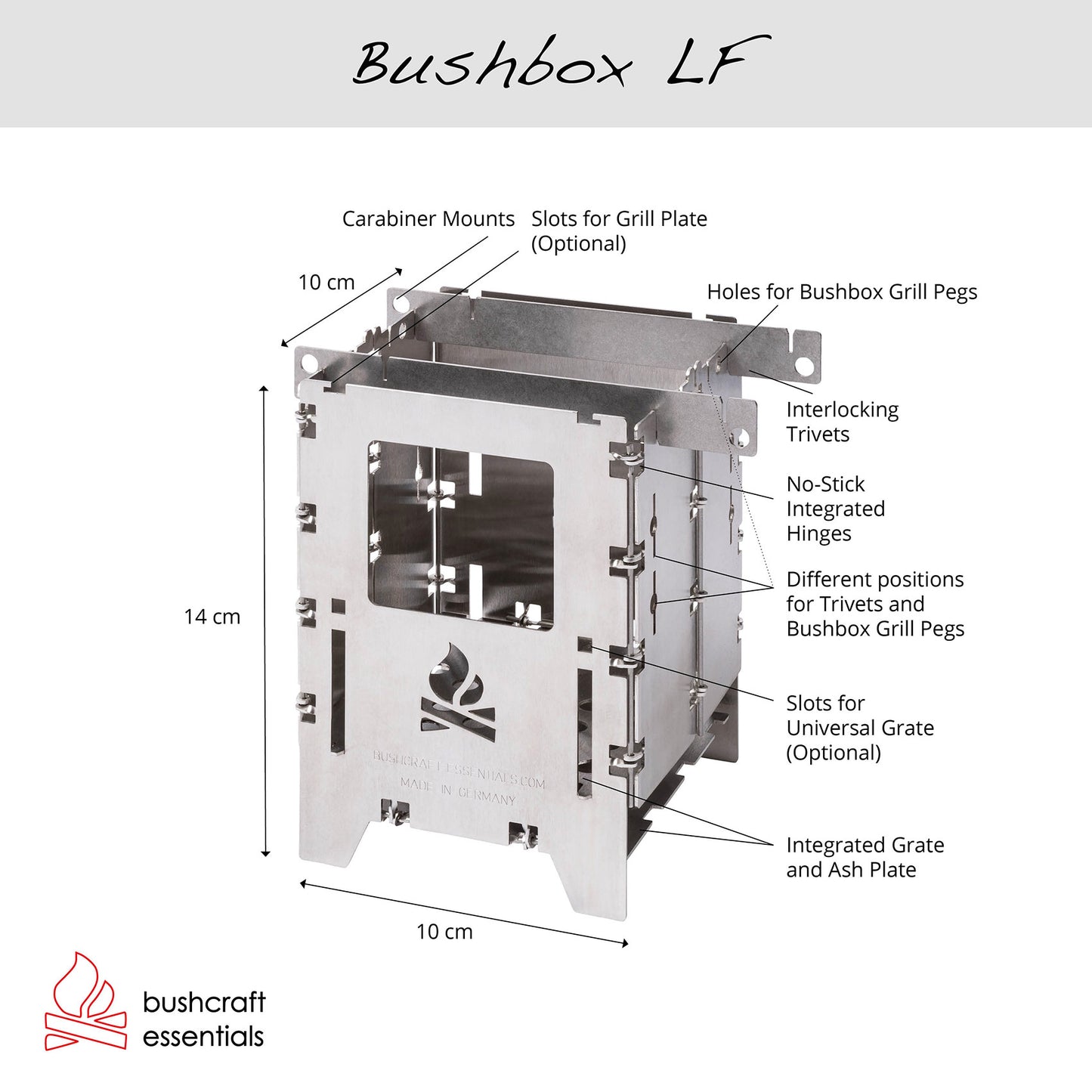 Bushbox LF Set Edelstahl Bushcraft-Essentials Made in Germany