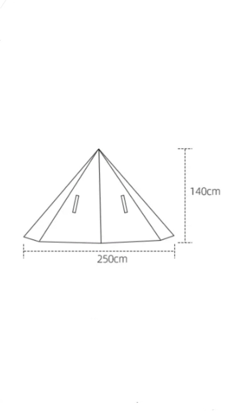 Lavvu tent "Fyn" canvas olive green for 2 people