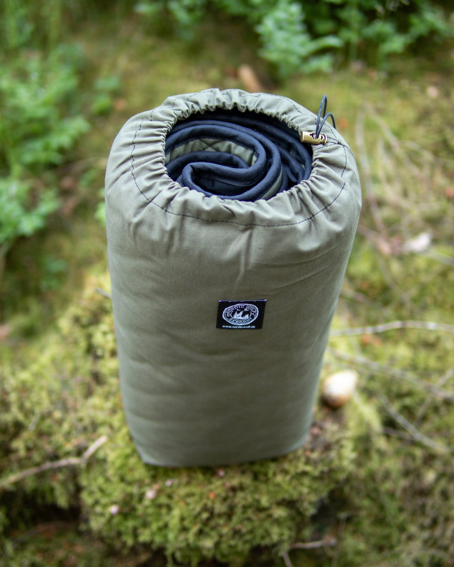 Canvas sheep's wool mat (bedroll) "FREYA" - Made in Germany