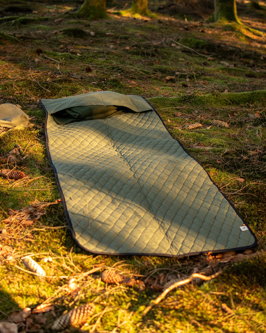 Canvas-Schafwollmatte mit Rautenmuster (Bedroll) "FREYA" - Made in Germany