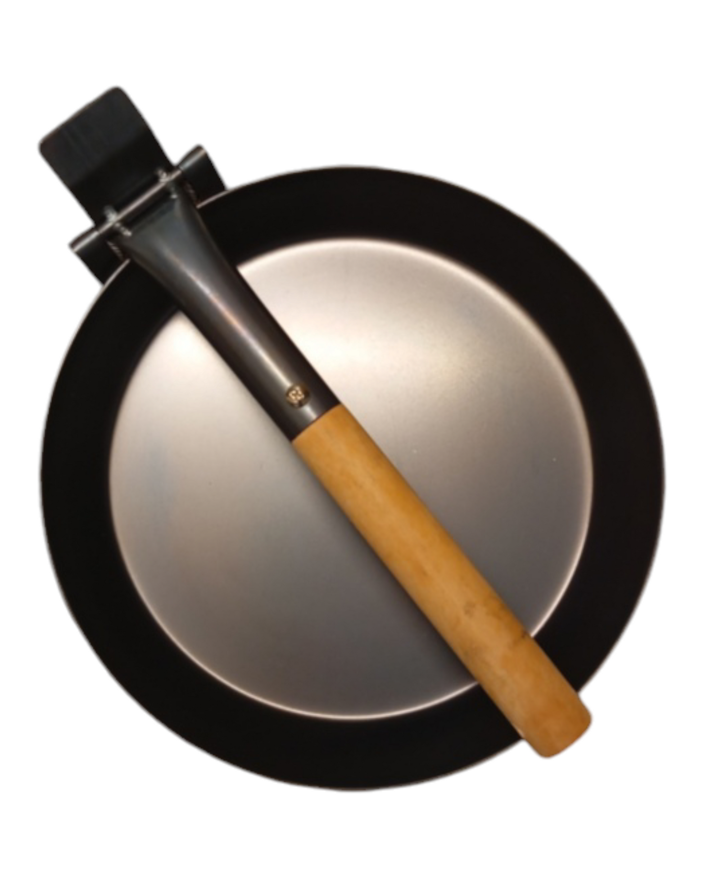 Jägerpfanne Ø24 cm mit Klappgriff aus Holz Kohlenstoffstahl
