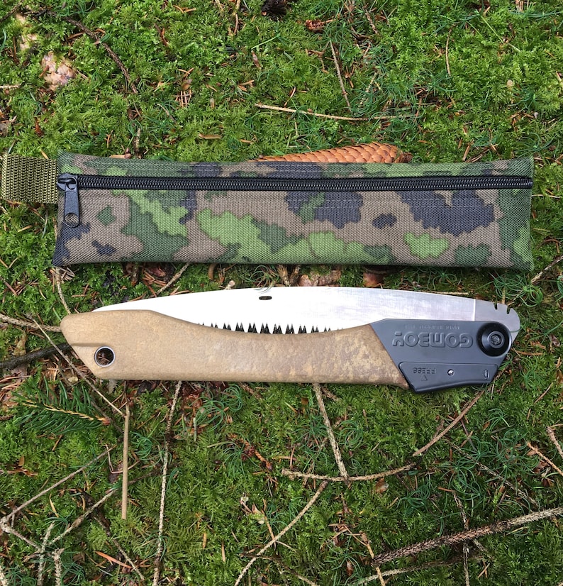Transporttasche für Silky Gomboy 240 Klappsäge Cordura 500D mit PU-Beschichtung Finnisch Camou M05 YKK