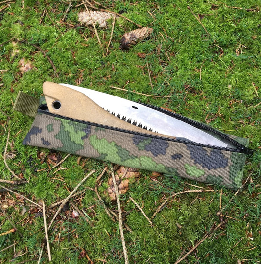 Transporttasche für Silky Gomboy 240 Klappsäge Cordura 500D mit PU-Beschichtung Finnisch Camou M05 YKK