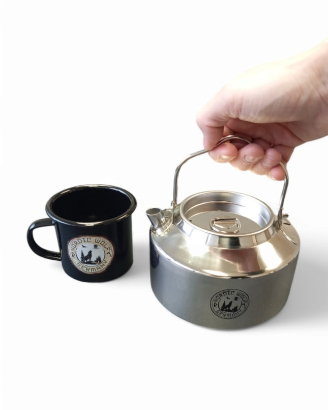Outdoor kettle made of stainless steel – 1.2 liters