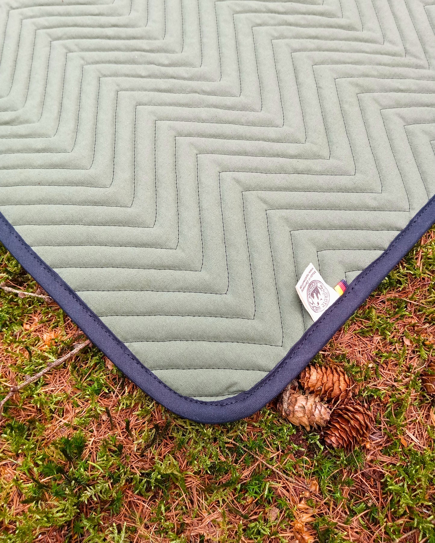Canvas-Schafwollmatte mit Zickzackmuster (Bedroll) "FREYA" - Made in Germany