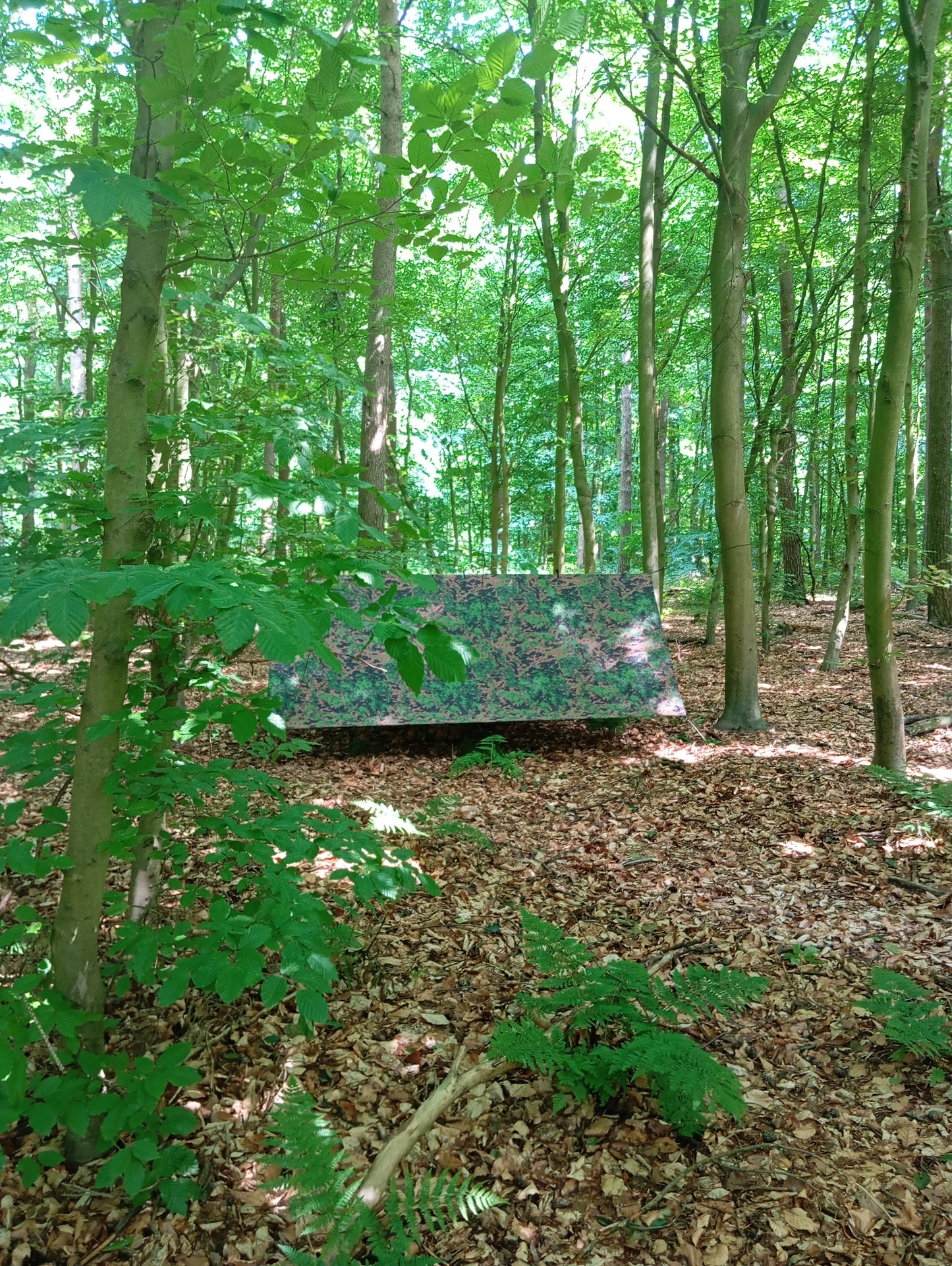 Tarp in Finnish Camo M05 with 19 guy points – 3x3 meters including pack bag