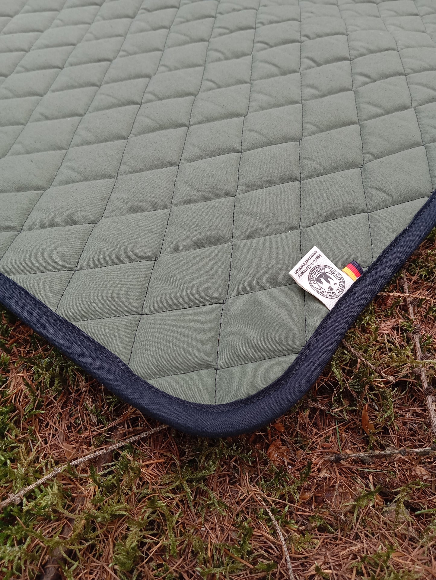 Canvas sheep's wool mat (bedroll) "FREYA" - Made in Germany