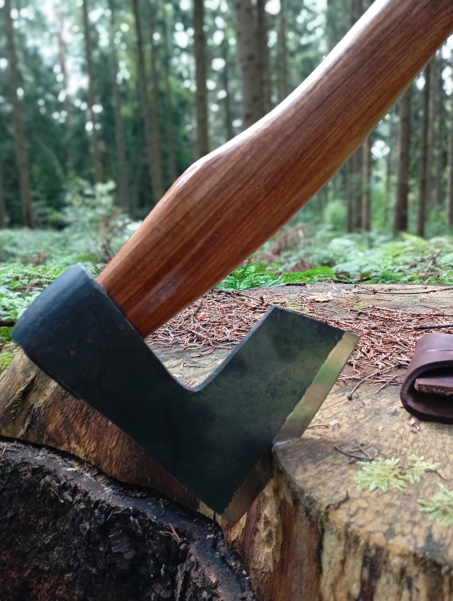 Bearded axe 800g with leather sheath Handmade