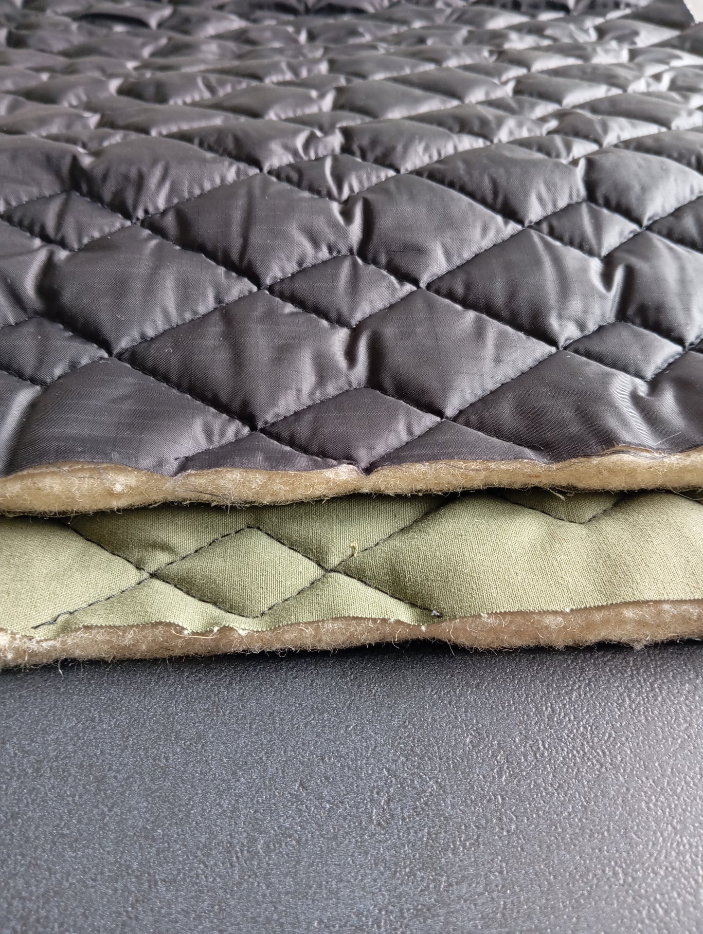 Canvas sheep's wool mat (bedroll) "FREYA" - Made in Germany