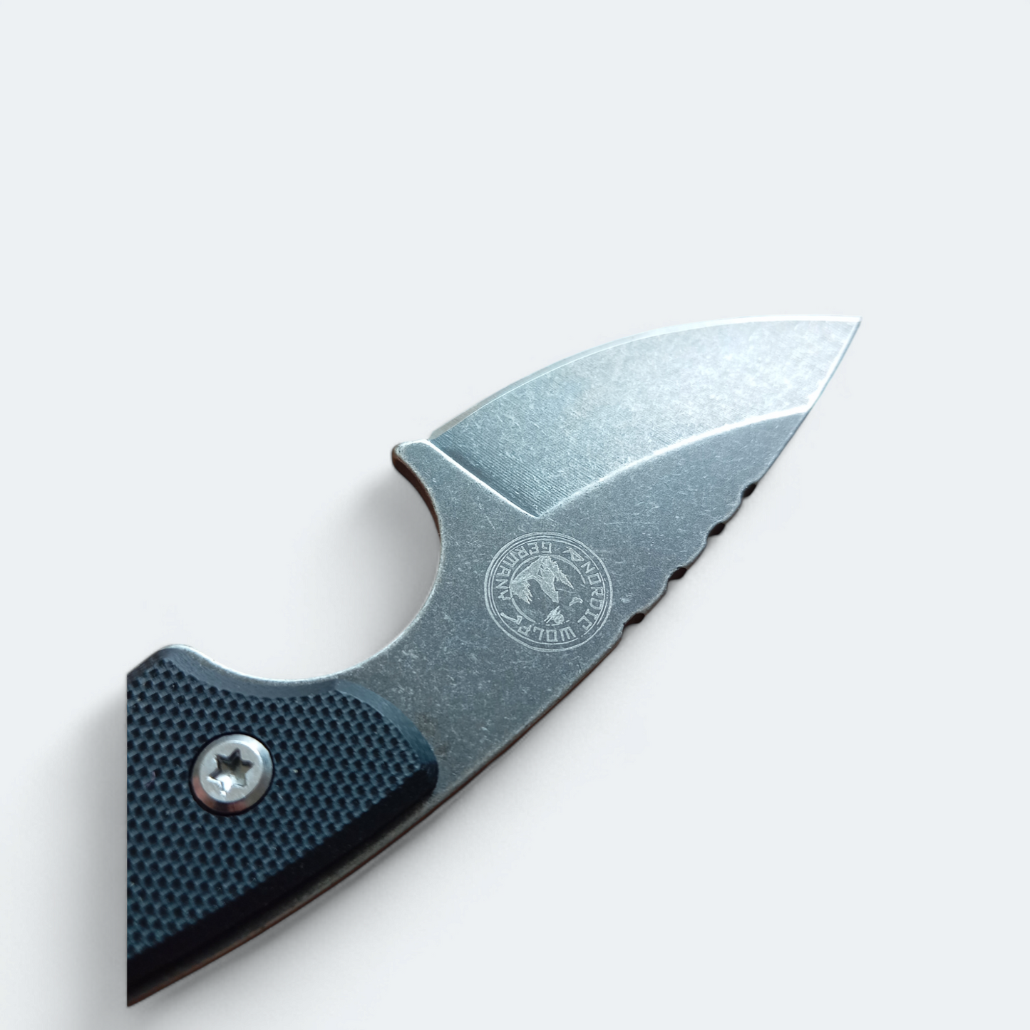 Neck Knife Messer 440C Stahl Kydexscheide mit Halskette und Gürtelclip G10 Griff Schwarz