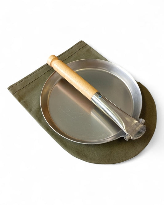 Transporttasche für Stabilotherm Jägerpfanne S3 Ø21 cm Canvas Baumwolle Olivgrün wasserdicht