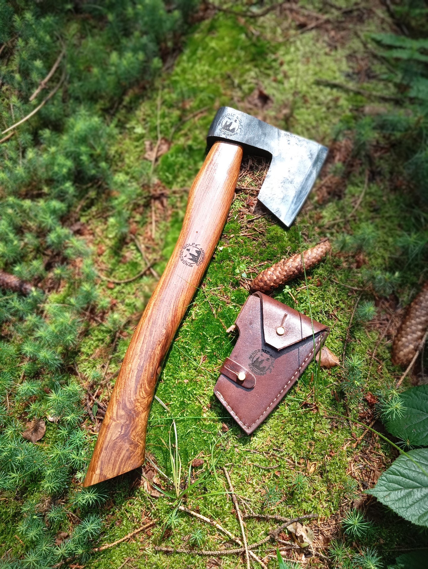 Bearded axe 800g with leather sheath Handmade