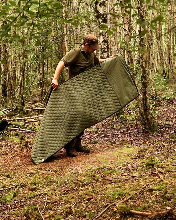 Canvas-Schafwollmatte mit Rautenmuster (Bedroll) "FREYA" - Made in Germany