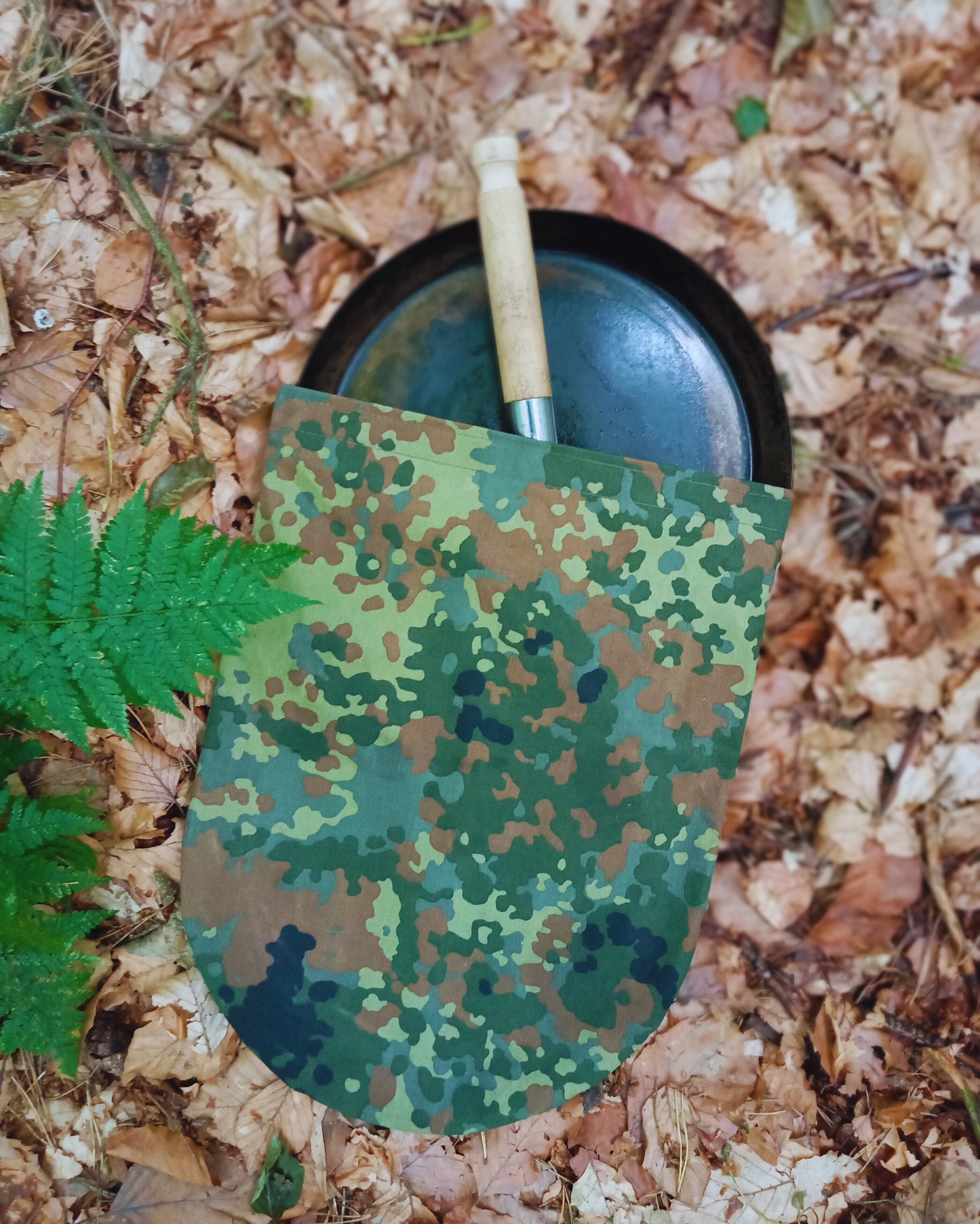 Transporttasche für Stabilotherm Jägerpfanne XL in Flecktarn - Canvas
