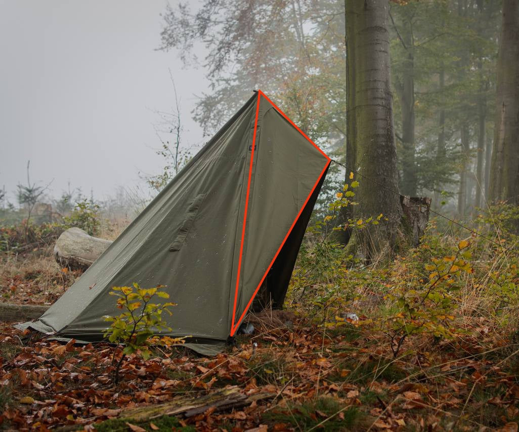 Extension for Lavvu tent "Fyn" canopy in olive green