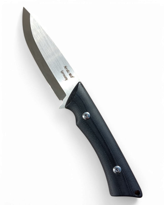 Nordic Wolf "Fenrir"Bushcraft Messer Extrem Scharf, Full Tang, Scandi-Schliff, Kydexscheide