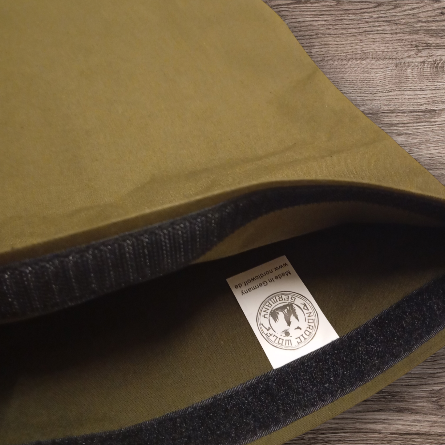 Carrying bag for pan with folding handle (Ø 24 cm) – Waterproof canvas in olive green
