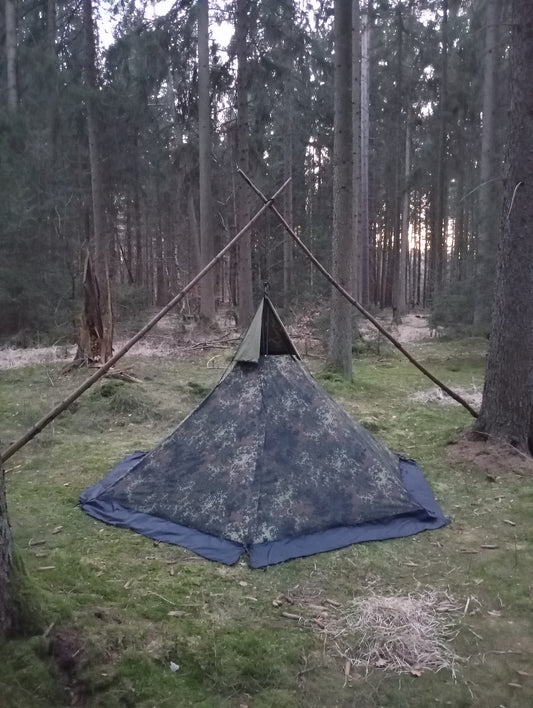 Nordic Wolf Canvas Zelt 2P "RAIDO" - Flecktarn