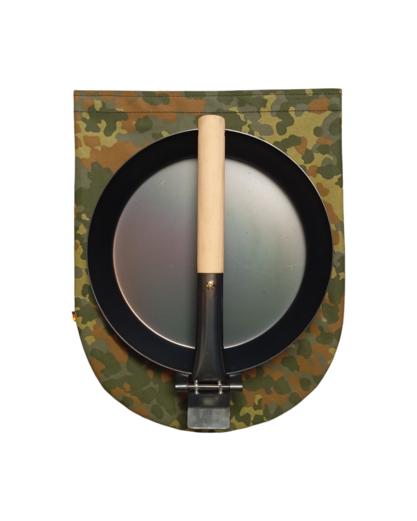Transporttasche für Pfanne mit Klappgriff (Ø 24 cm) – Wasserdichtes in Flecktarn