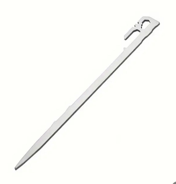 Extrem robuster multifunktionaler Zelthering – 24 cm, Edelstahl