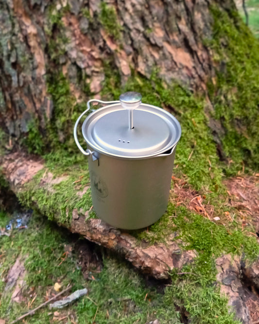 Pot/French Press 750 ml – Titanium 3-in-1 Outdoor-Kaffeegenuss