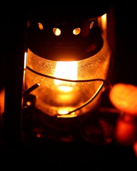 Mini-Petroleumlampe inkl. Docht - Schwarz