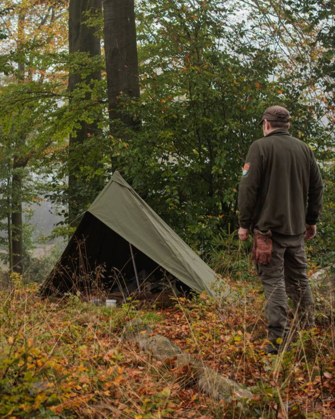 Lavvu tent "Tyr" canvas olive green for 1 person