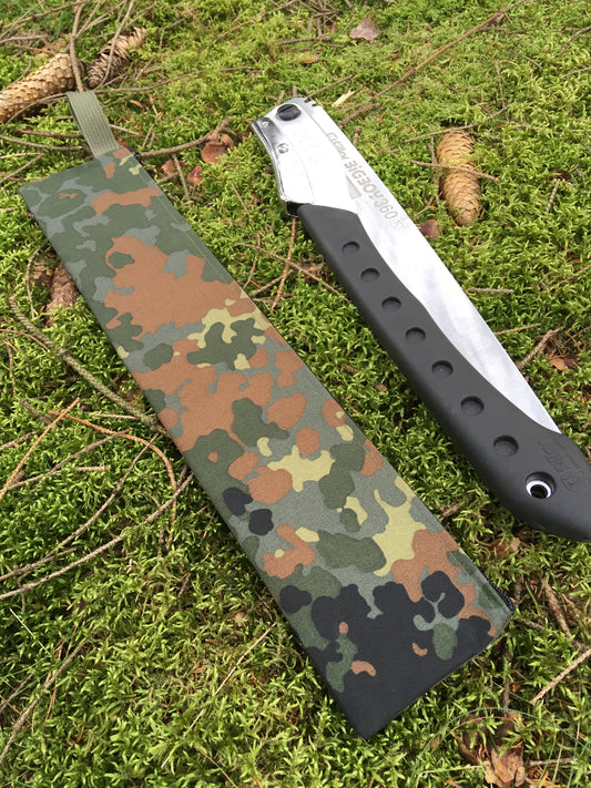 Estuche de transporte para sierra plegable Silky Bigboy 360, camuflaje, impermeable YKK