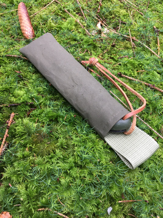 Estuche de transporte para sierra plegable Bahco Laplander Lona Algodón Verde Oliva impermeable