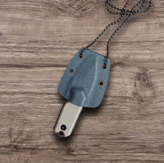 Neck Knife Messer 440C Stahl mit Kydexscheide und Kette, G10 Griff