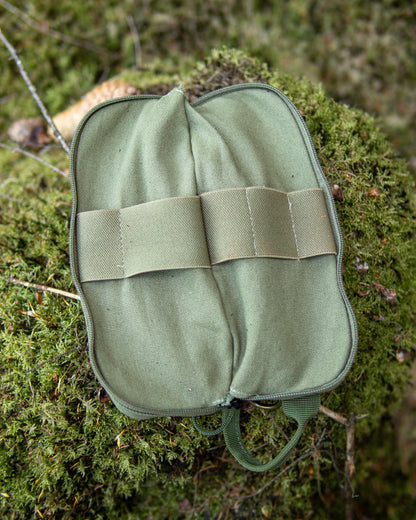 Bolsa organizadora de lona verde oliva con cremallera YKK