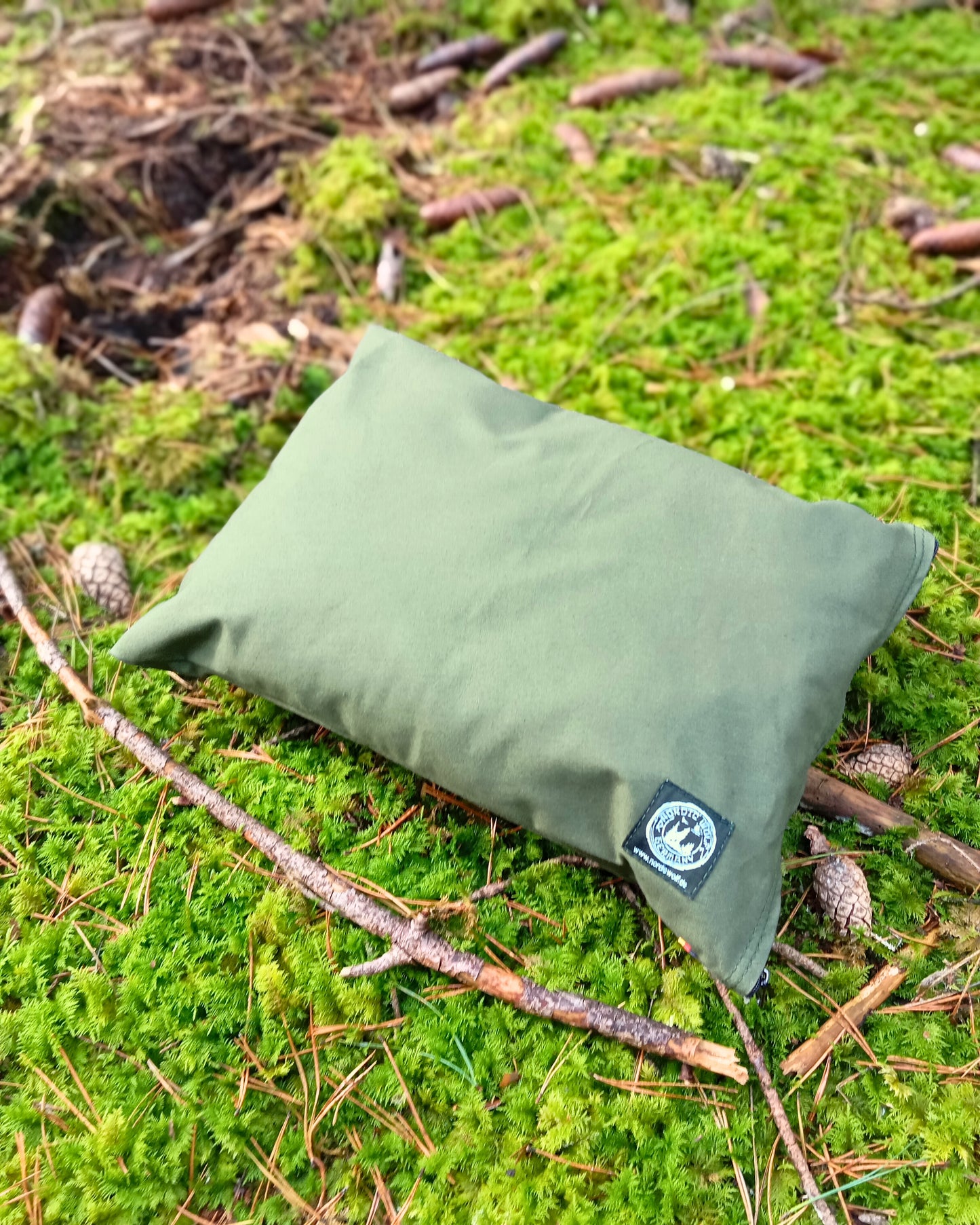 Bushcraft Kissenbezug – selbstbefüllbar | Baumwolle Olivgrün 40x30 cm