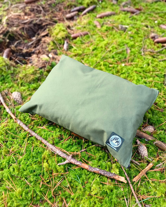 Bushcraft Kissenbezug – selbstbefüllbar | Baumwolle Olivgrün 40x30 cm