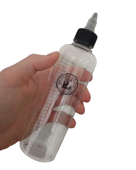 PET liquid bottle with dosing tip (230 ml)