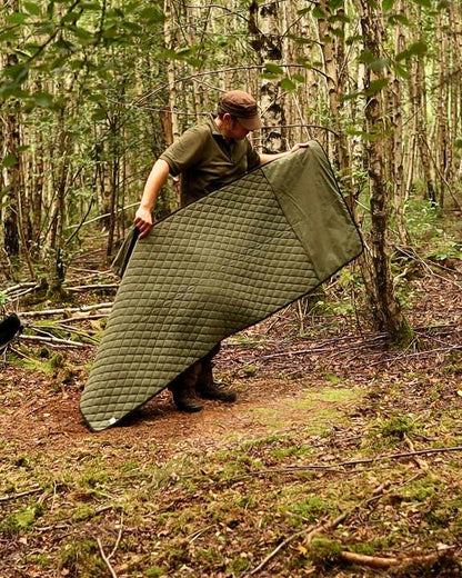 Canvas-Schafwollmatte mit Rautenmuster (Bedroll) "FREYA" - Made in Germany