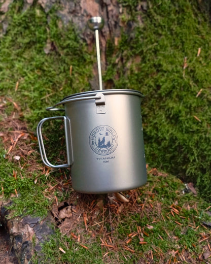 Pot/French Press 750 ml – Titanium 3-in-1 Outdoor-Kaffeegenuss