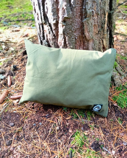 Bushcraft Kissenbezug – selbstbefüllbar | Baumwolle Olivgrün 40x30 cm