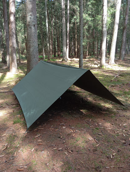 Tarp 3 x 3 Meter Canvas Baumwolle – Olivgrün
