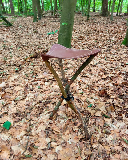 Dreibeinsitz Leder – zum Selbstbauen (ohne Gestell) - Bushcraft