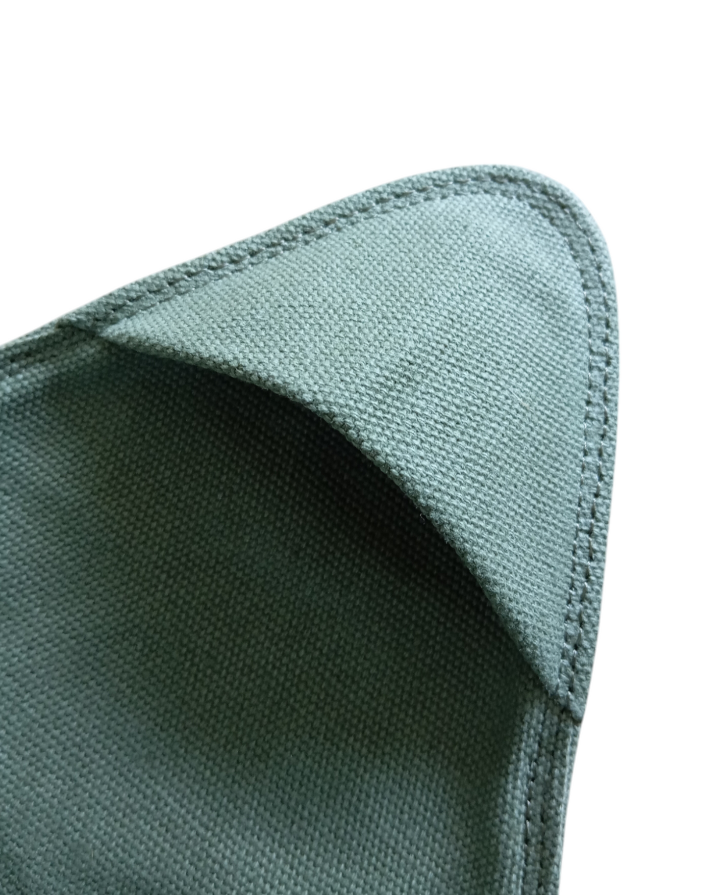 Dreibein-Sitz Canvas Baumwolle Olivgrün Hocker