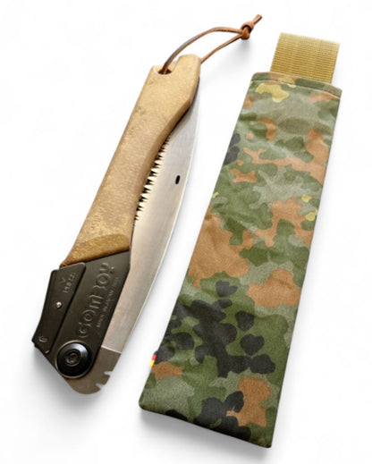 Carrying bags for the Silky Gomboy 240 folding saw in camouflage