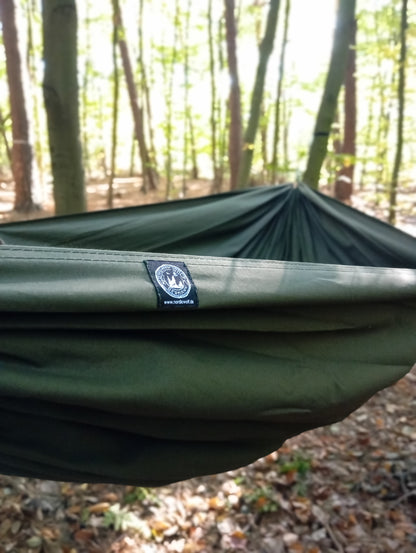 Canvas Hängematte "SKADI" – Made in Germany – 100 % Baumwolle, olivgrün