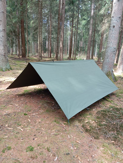 Tarp 3 x 3 Meter Canvas Baumwolle – Olivgrün
